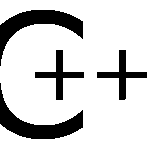 C++ logo czarny PNG